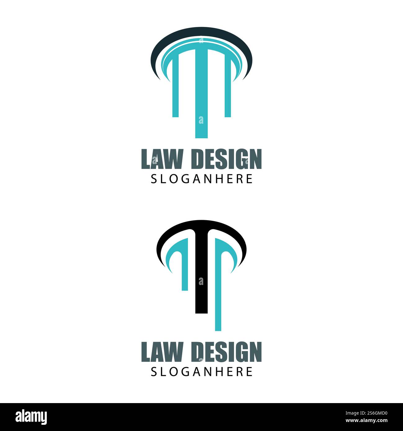 Giustizia legge modello Logo vettore design illsutration Illustrazione Vettoriale