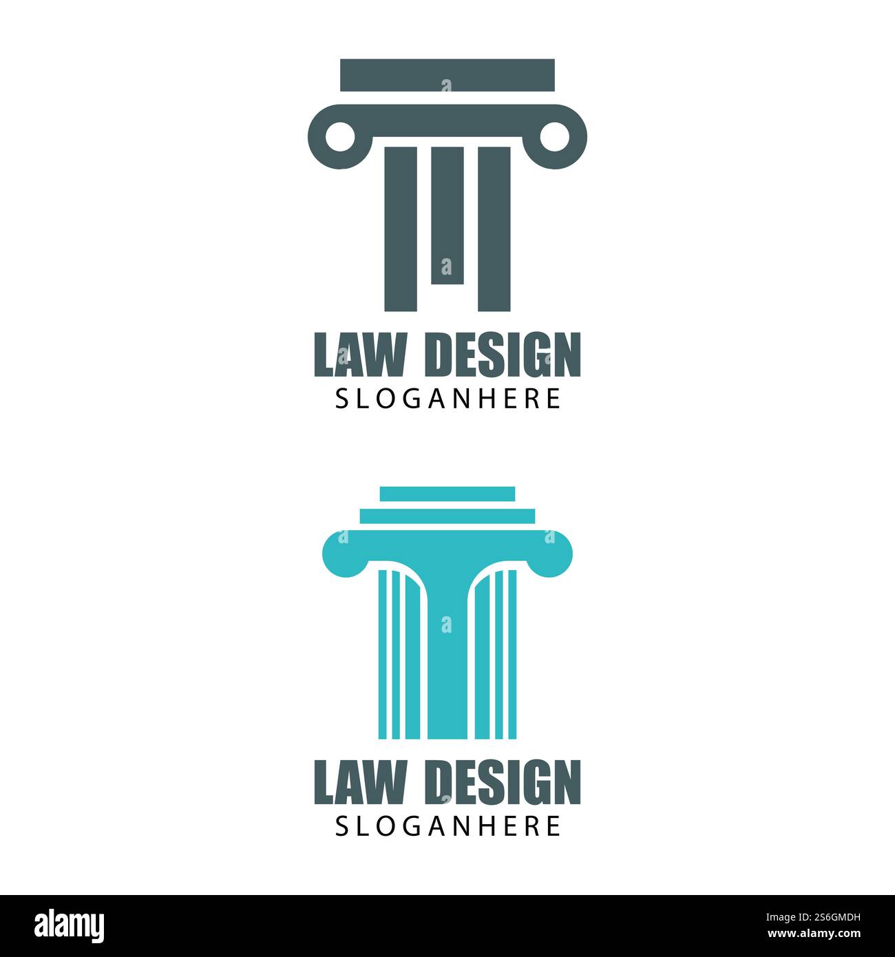 Giustizia legge modello Logo vettore design illsutration Illustrazione Vettoriale