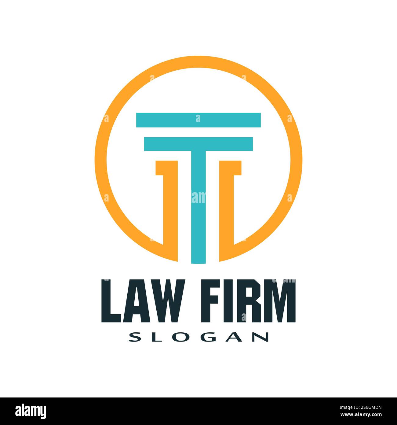 Giustizia legge modello Logo vettore design illsutration Illustrazione Vettoriale