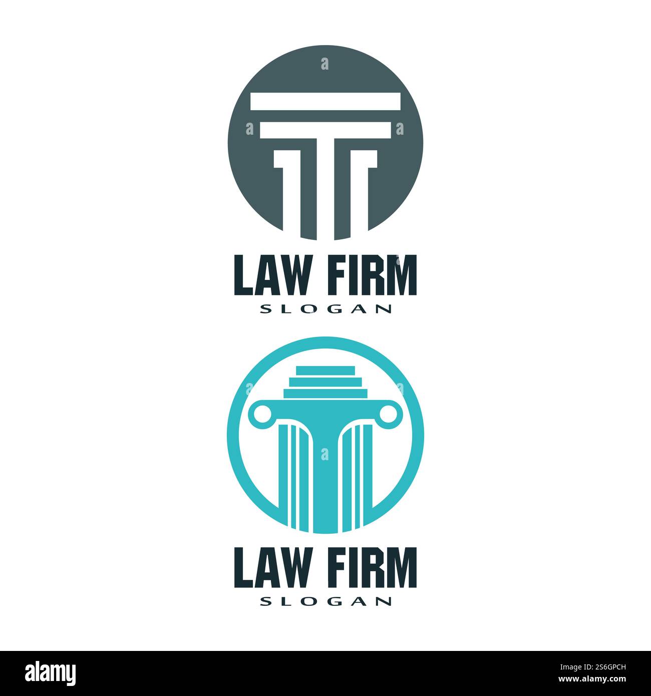Giustizia legge modello Logo vettore design illsutration Illustrazione Vettoriale
