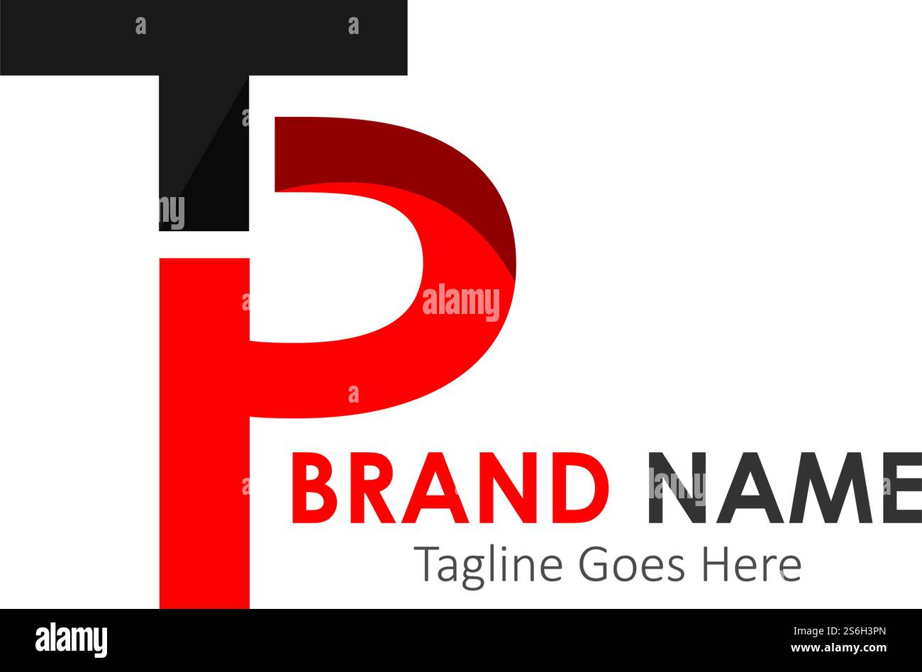 Logo semplice e moderno di Letter TP per il design vettoriale aziendale Illustrazione Vettoriale