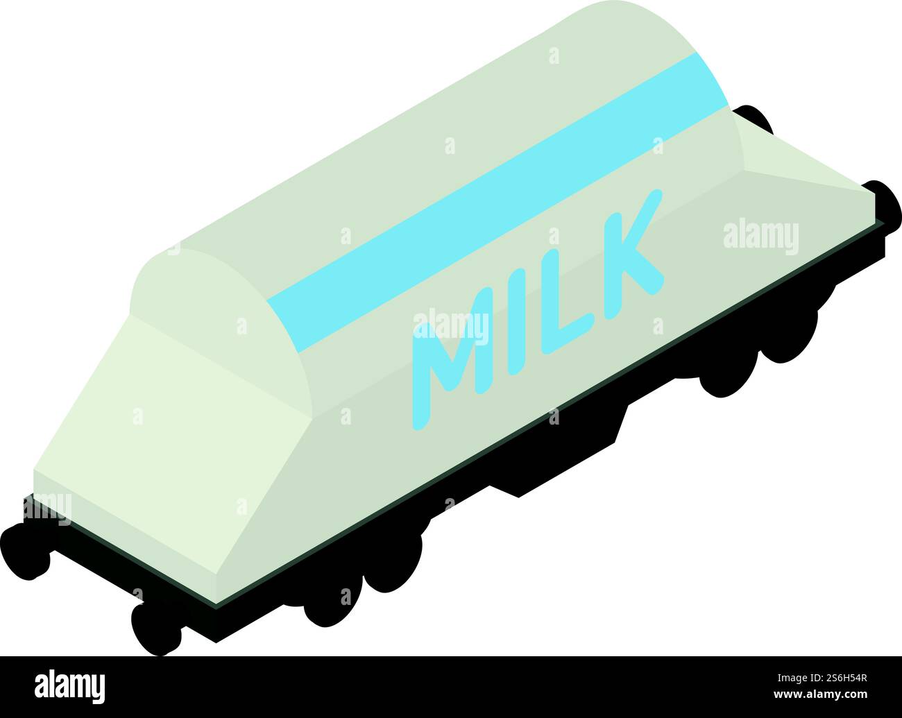Icona del carro del latte. Icona isometrica del vettore del vagone del latte per la progettazione del Web isolata su sfondo bianco. Icona del carro del latte, stile isometrico Illustrazione Vettoriale