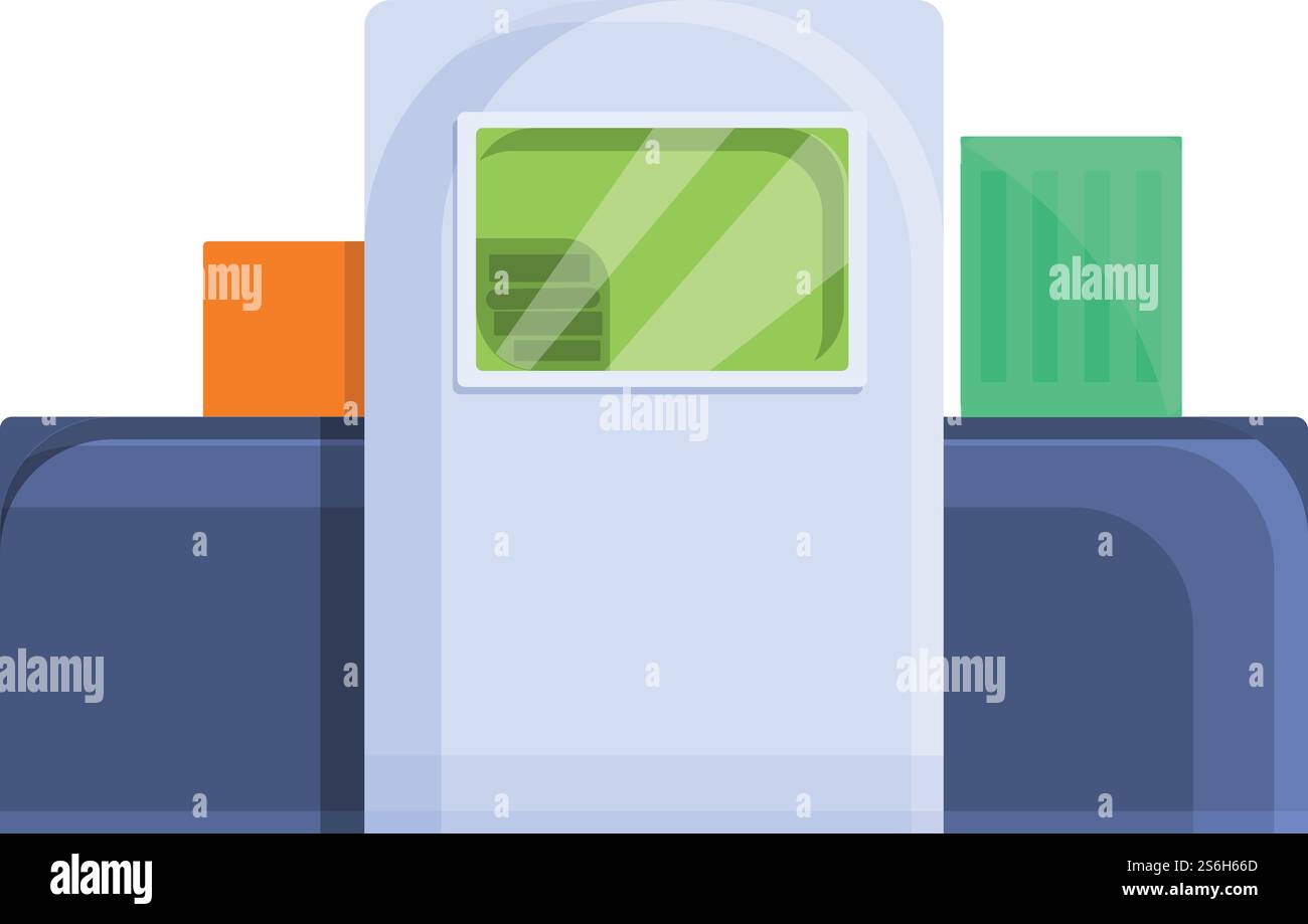 Icona di controllo dell'aeroporto. Cartone animato dell'icona vettoriale di controllo aeroportuale per il web design isolato su sfondo bianco. Icona del controllo aeroportuale, stile cartoni animati Illustrazione Vettoriale