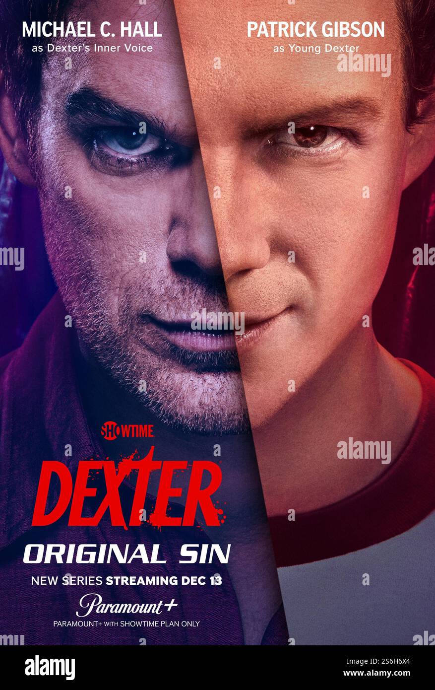 Dexter: Poster originale sin Michael C. Hall e Patrick Gibson Foto Stock