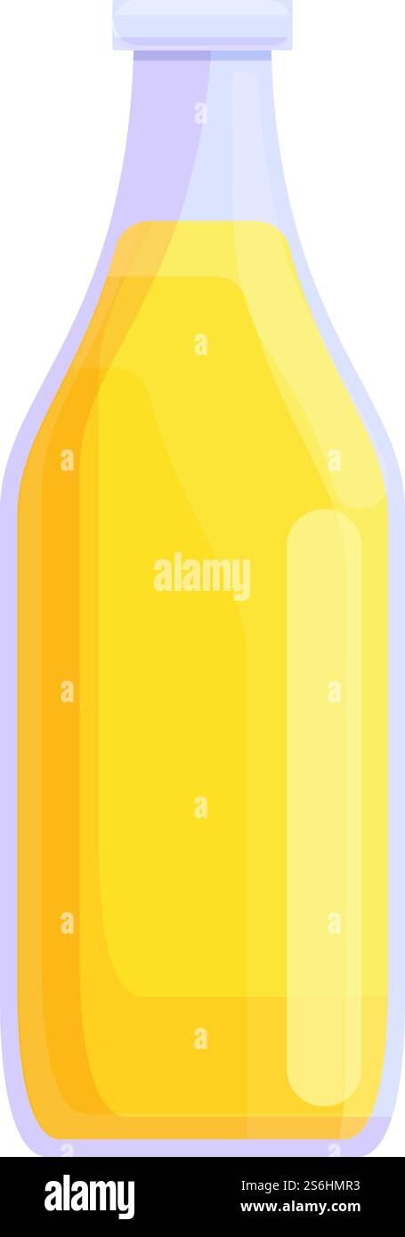 Icona della bottiglia di succo. Cartone animato dell'icona vettoriale del flacone di succo per il design Web isolato su sfondo bianco. Icona della bottiglia di succo, stile cartoni animati Illustrazione Vettoriale