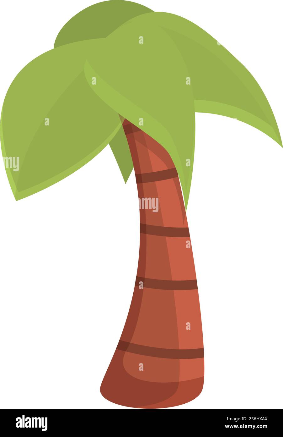 Icona del palmo di Safari. Cartone animato dell'icona del vettore palmo Safari per il web design isolato su sfondo bianco. Icona di palma Safari, stile cartoni animati Illustrazione Vettoriale