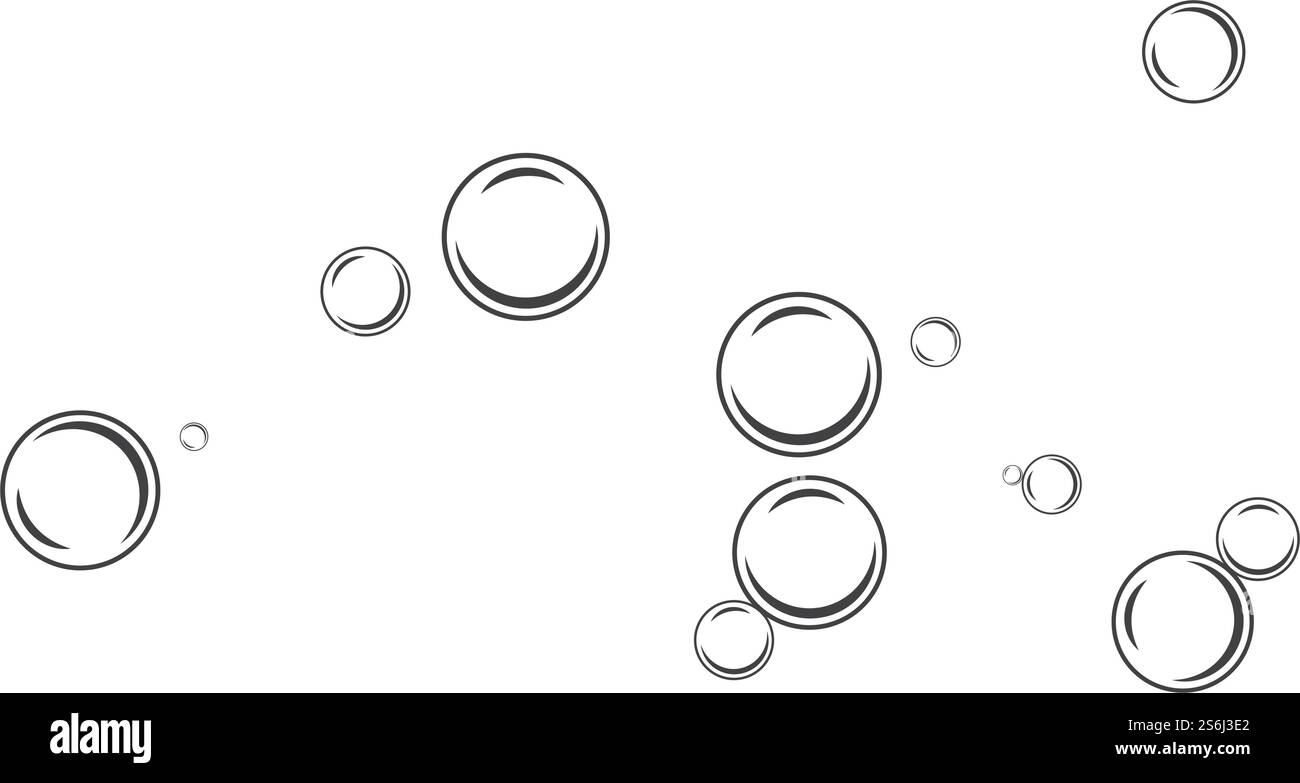 Disegno vettoriale realistico con bolla d'acqua naturale Illustrazione Vettoriale