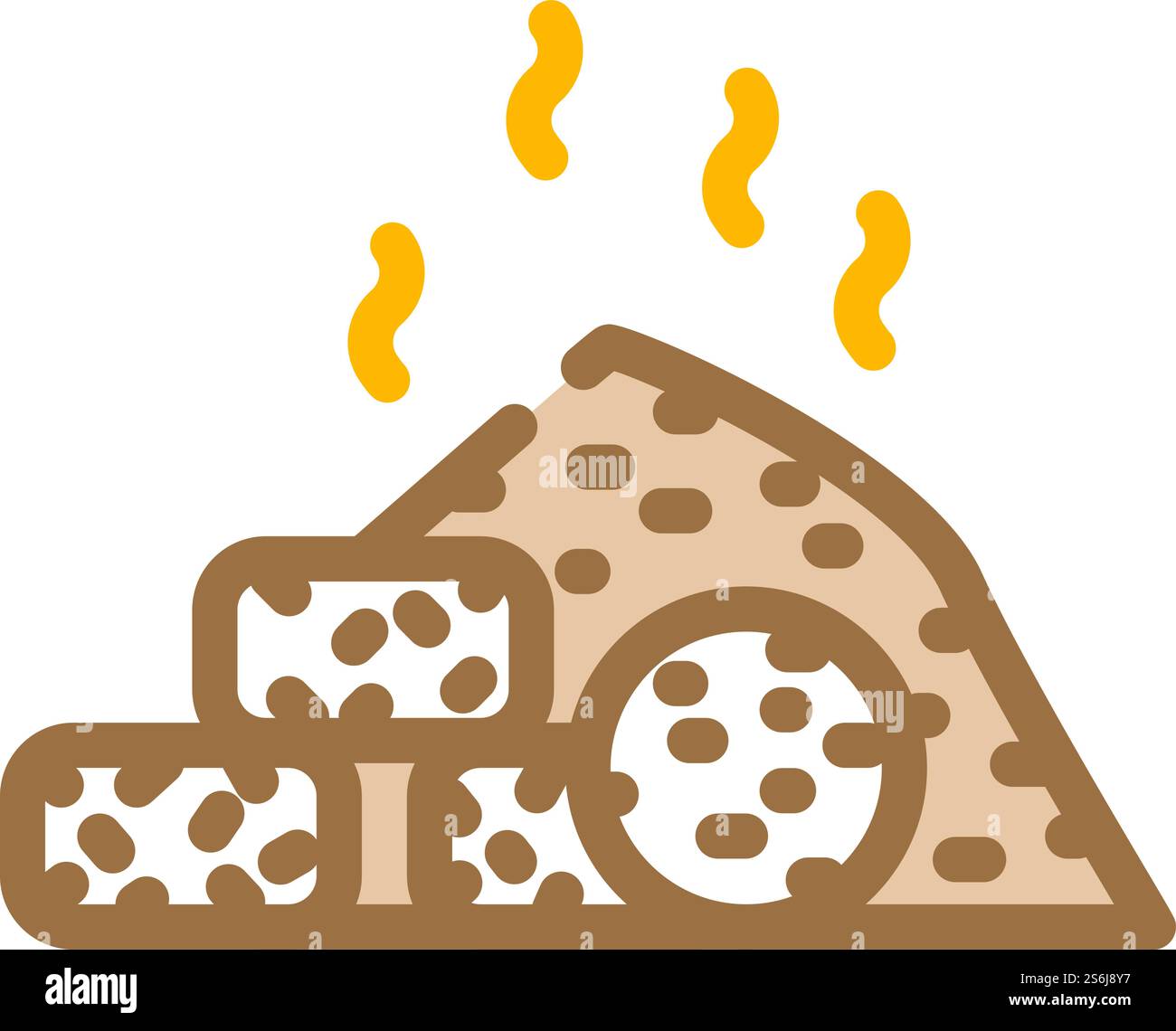 vettore icona colore compost premuto. segnale compost premuto. illustrazione del simbolo isolato. illustrazione vettoriale dell'icona del colore compost premuta Illustrazione Vettoriale