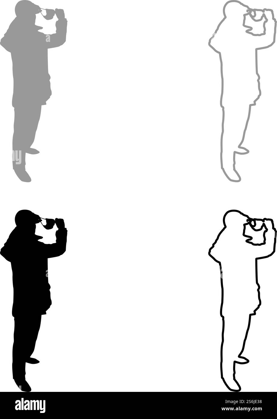 Uomo vestire il panno in faccia maschera medica indossando dispositivi di protezione contro la polvere personale concetto virus Coronavirus influenza influenza prevenzione focolaio quarantena proteggere da inquinamento atmosferico silhouette grigio nero colore vettoriale illustrazione contorno solido stile immagine semplice. Uomo vestire il panno in faccia maschera medica indossando dispositivi di protezione contro la polvere personale concetto virus Coronavirus influenza influenza prevenzione focolaio quarantena proteggere da inquinamento atmosferico silhouette grigio nero colore vettoriale illustrazione contorno solido immagine di stile Illustrazione Vettoriale