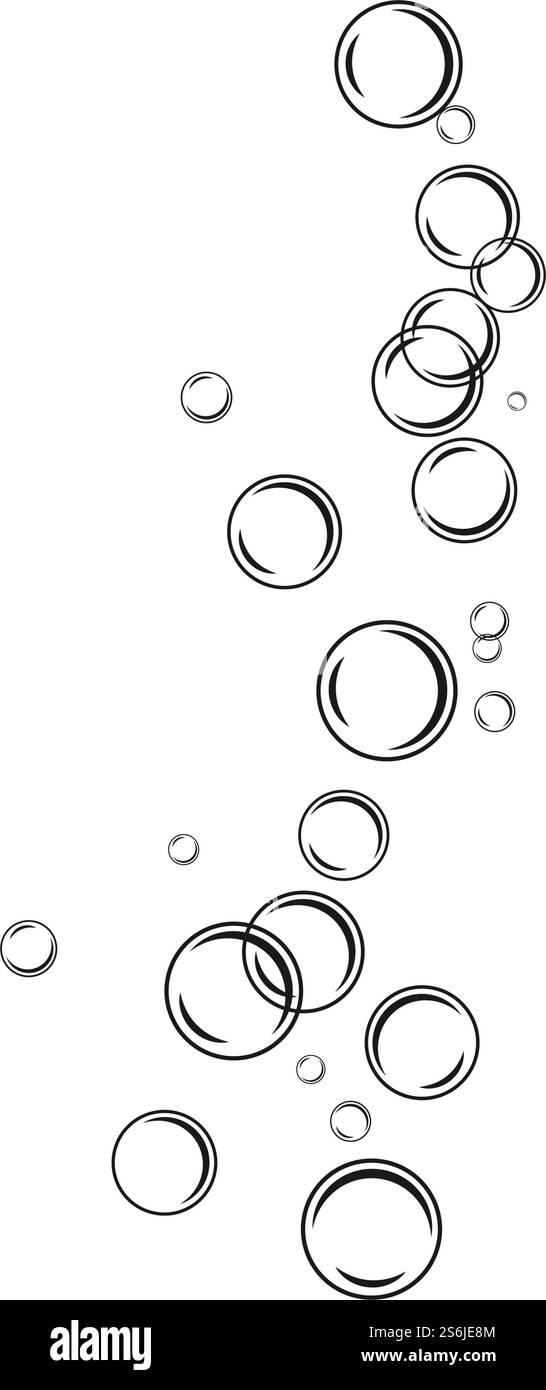 Disegno vettoriale realistico con bolla d'acqua naturale Illustrazione Vettoriale