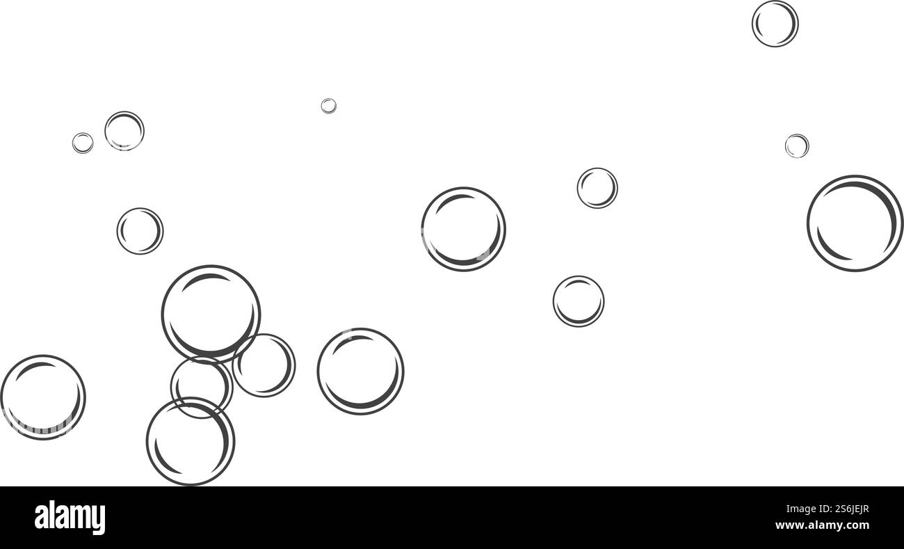 Disegno vettoriale realistico con bolla d'acqua naturale Illustrazione Vettoriale