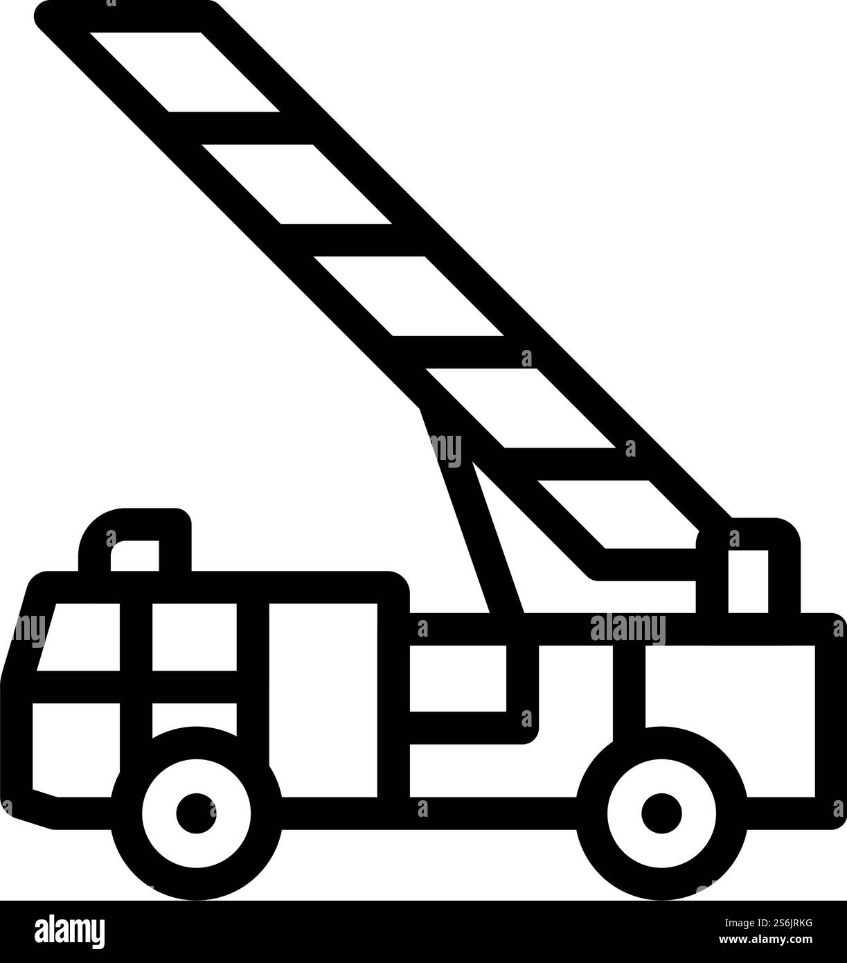 Icona del carrello antincendio. Design audace con larghezza della traccia modificabile. Illustrazione vettoriale. Illustrazione Vettoriale