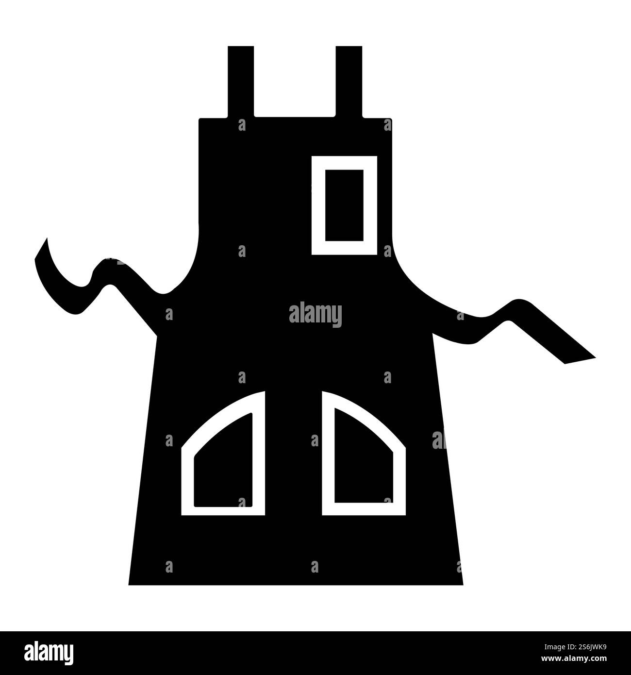 Simbolo indossare grembiule isolare su sfondo bianco,Illustrazione vettoriale EPS.10 Illustrazione Vettoriale