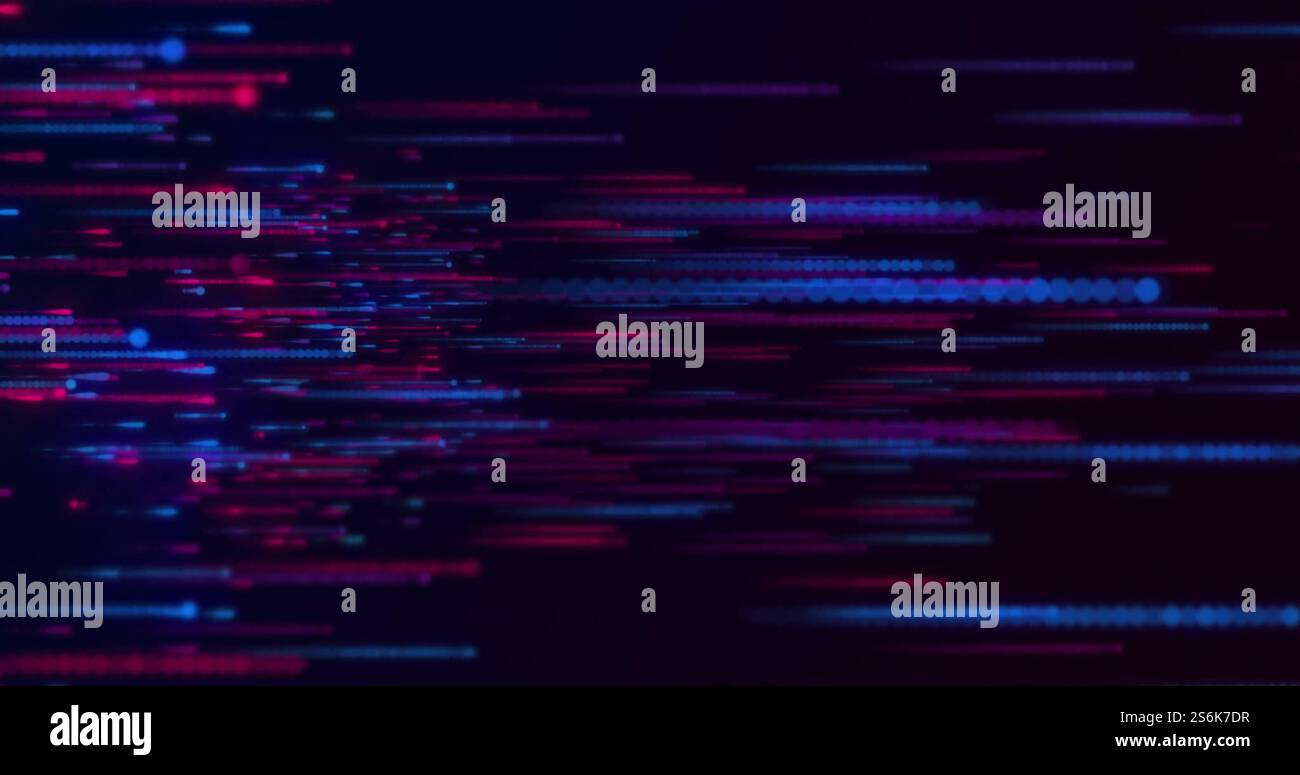 Immagine di tracce di luce su sfondo nero Foto Stock