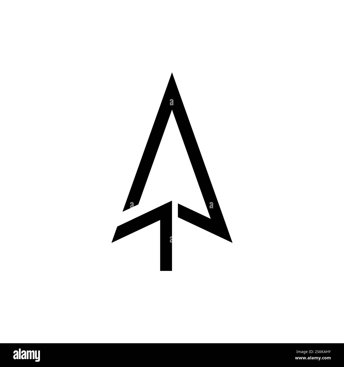 Design rustico d'epoca Hipster Arrowhead Spears Hunting con logo Illustrazione Vettoriale