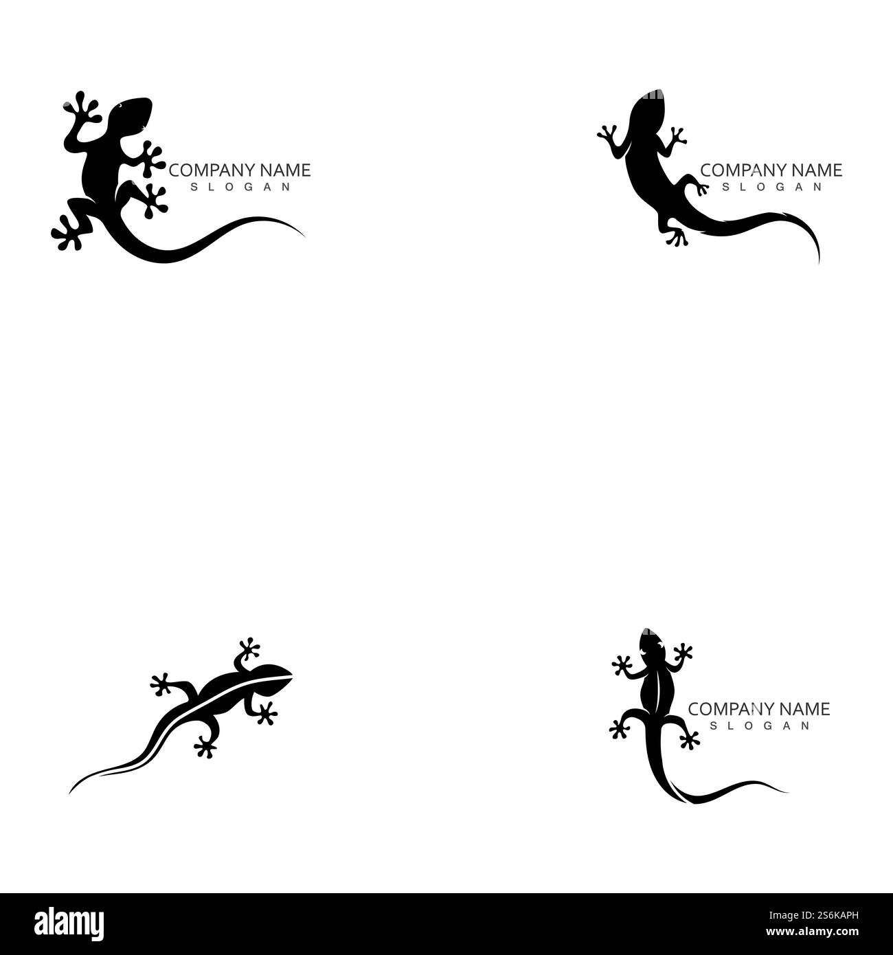 Logo color camaleonte Lizard o disegno vettoriale modello icona Illustrazione Vettoriale