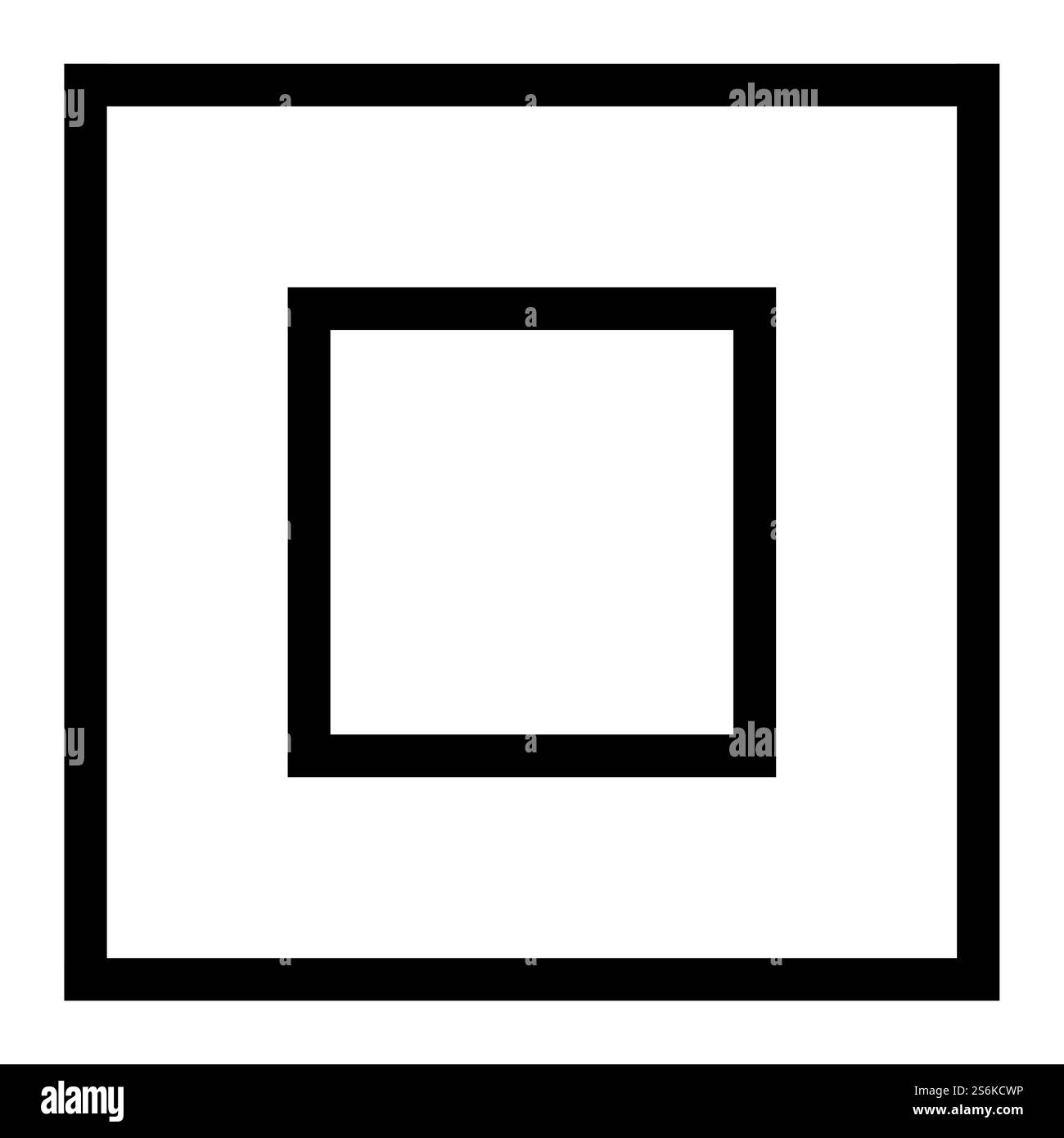 Simbolo apparecchiatura di Classe II, illustrazione vettoriale, isolamento su etichetta di sfondo bianca. EPS10 Illustrazione Vettoriale
