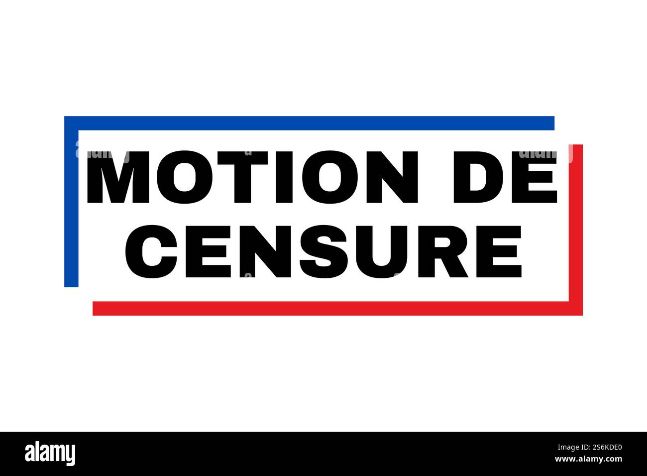 Icona del simbolo del movimento di sfiducia chiamata motion de censure in francese Foto Stock