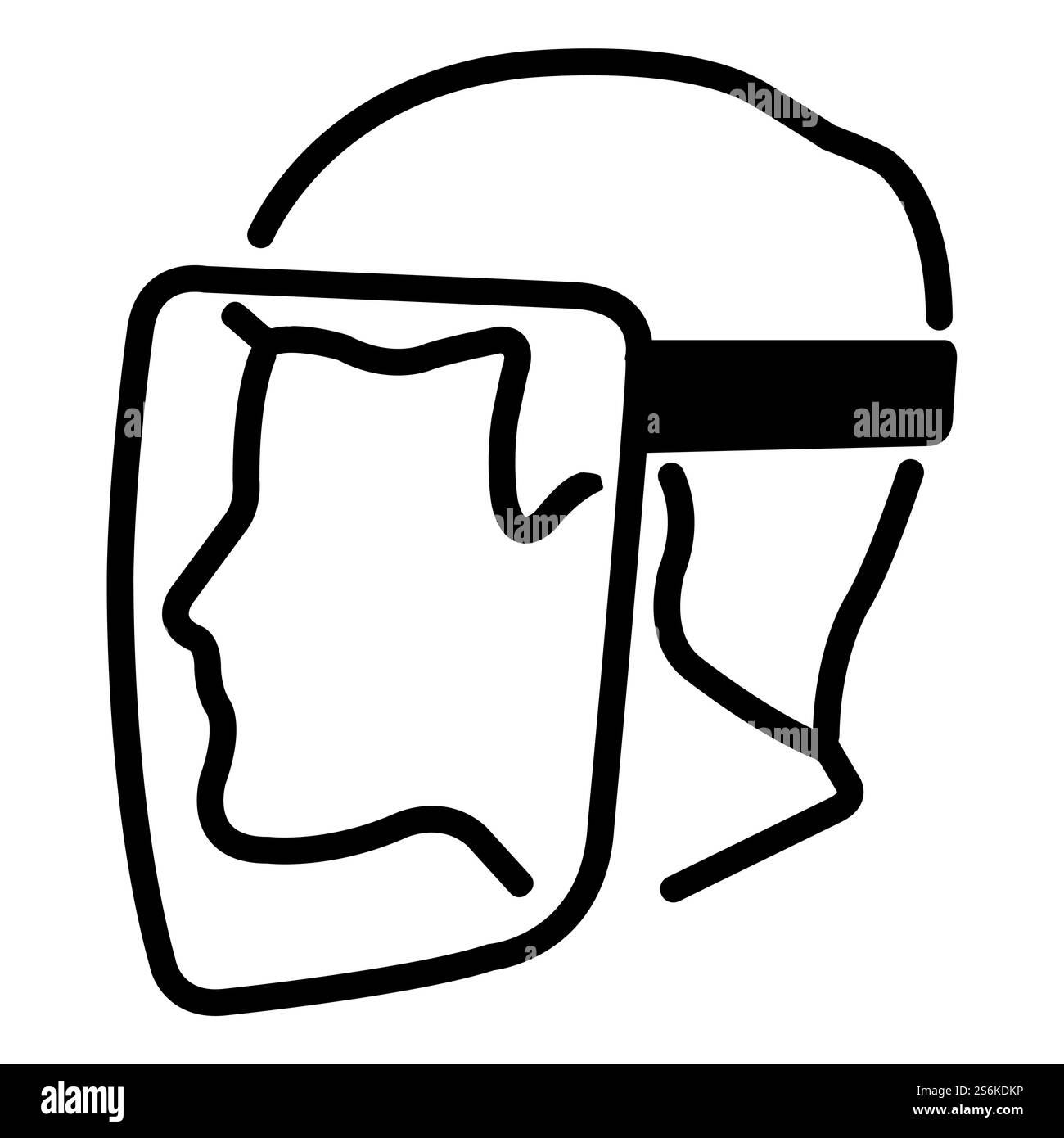 Simbolo schermo facciale deve essere indossato segno isolato su sfondo bianco, illustrazione vettoriale EPS.10 Illustrazione Vettoriale