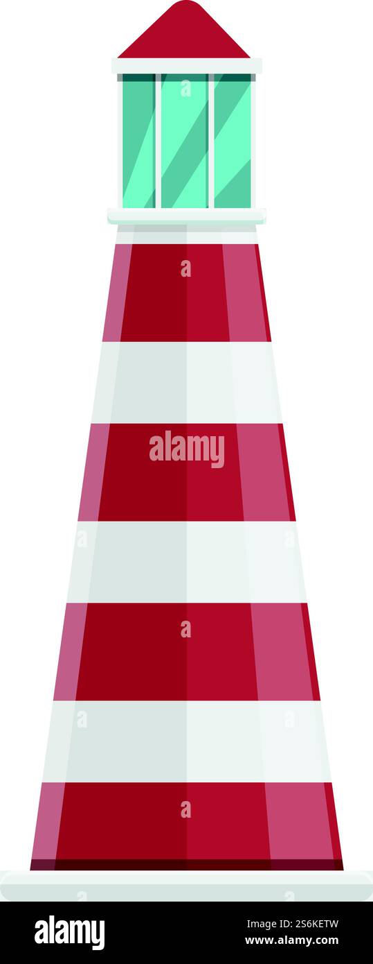 Icona del faro. Cartoon dell'icona vettoriale di Lighthouse per il web design isolato su sfondo bianco. Icona del faro, stile cartoni animati Illustrazione Vettoriale