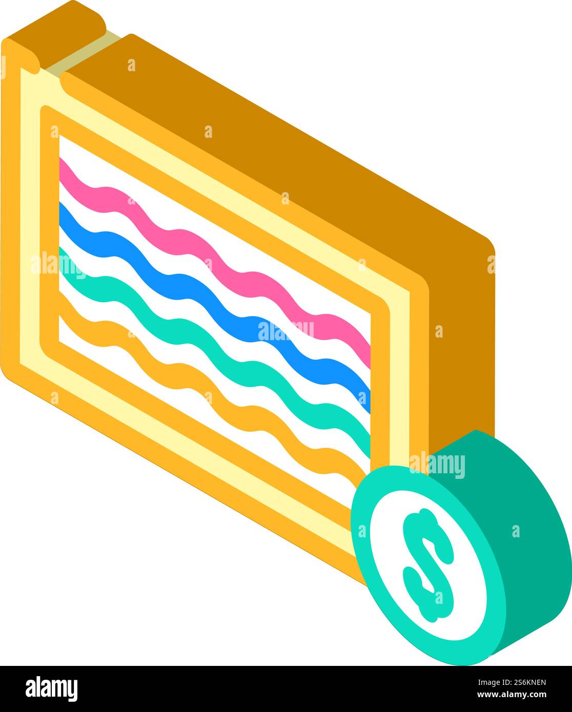 arcobaleno gif da vettore di icone isometriche nyan cat. rainbow gif dal cartello nyan cat. illustrazione del simbolo isolato. rainbow gif da illustrazione vettoriale dell'icona isometrica nyan cat Illustrazione Vettoriale