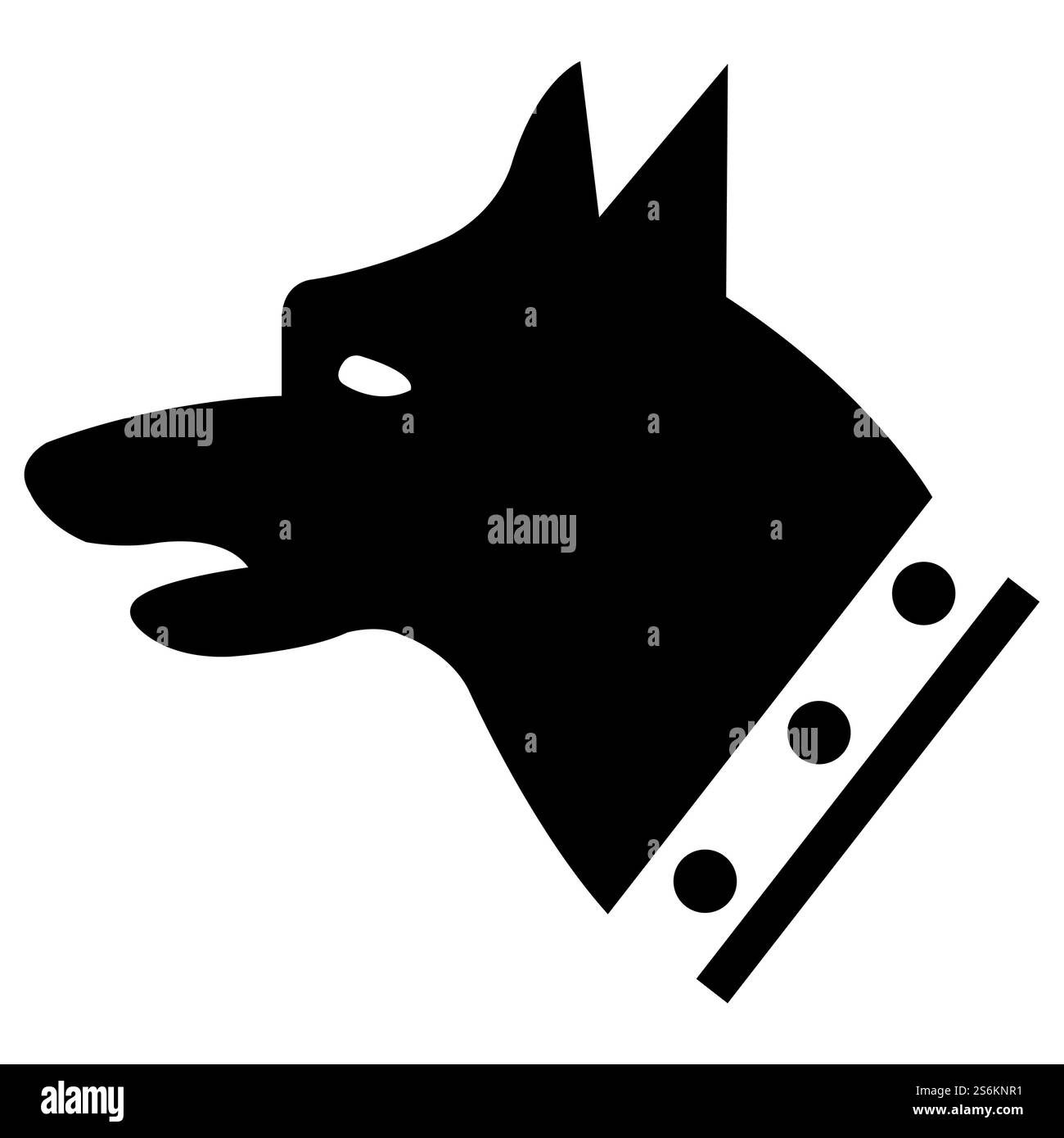 Simbolo del cane indicatore isolato su sfondo bianco, illustrazione vettoriale EPS.10 Illustrazione Vettoriale