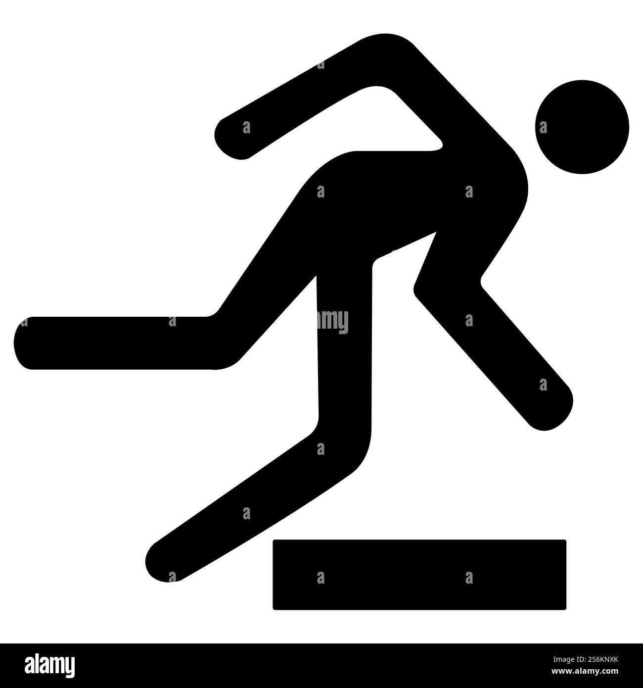 Attenzione ostacoli simbolo segno isolare su sfondo bianco,Vector Illustratio Illustrazione Vettoriale