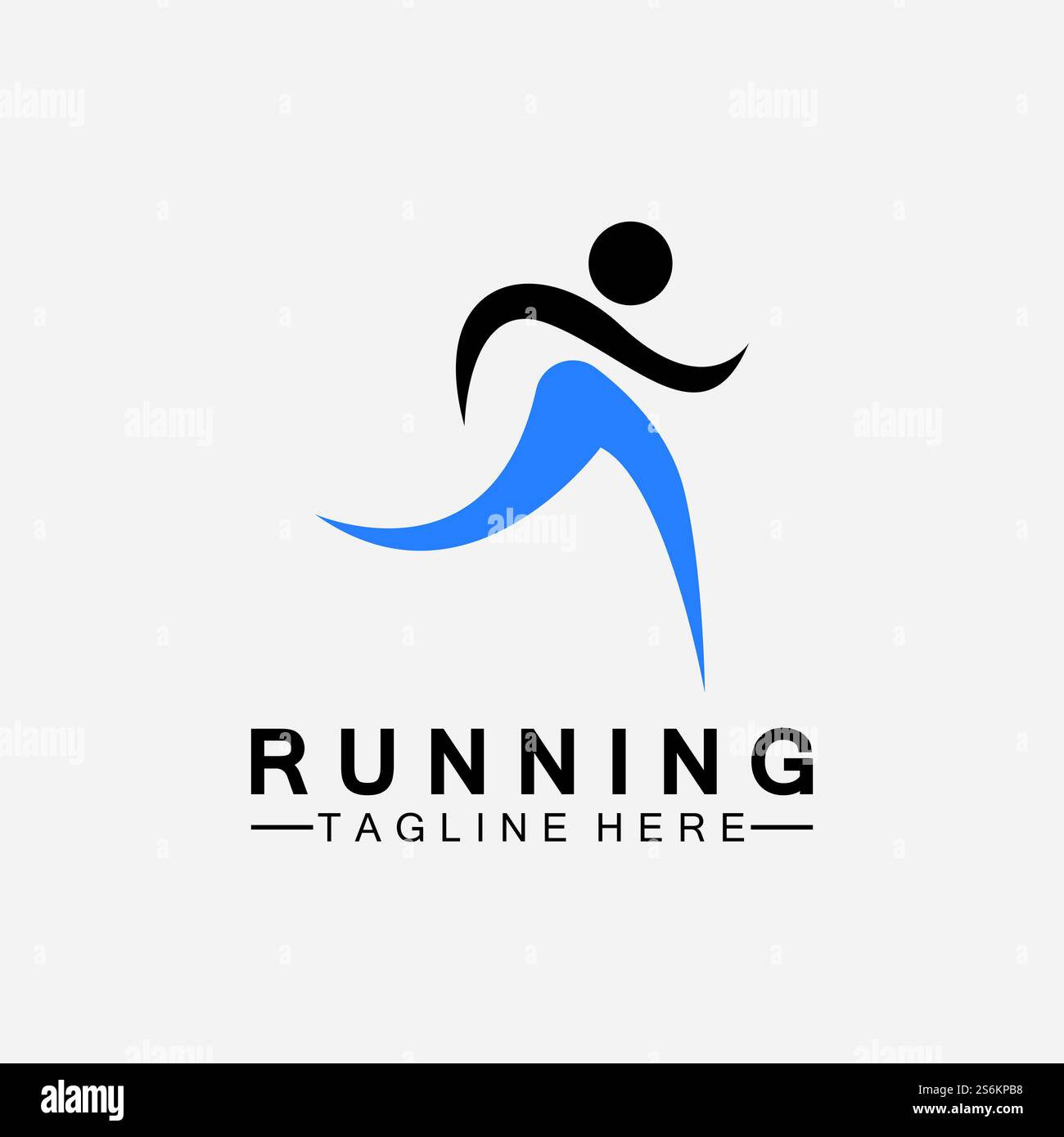 Running persone logo simbolo vettore illustrazione design.Healthy corsa maratona atleti sprinting vettore logo Illustrazione Vettoriale