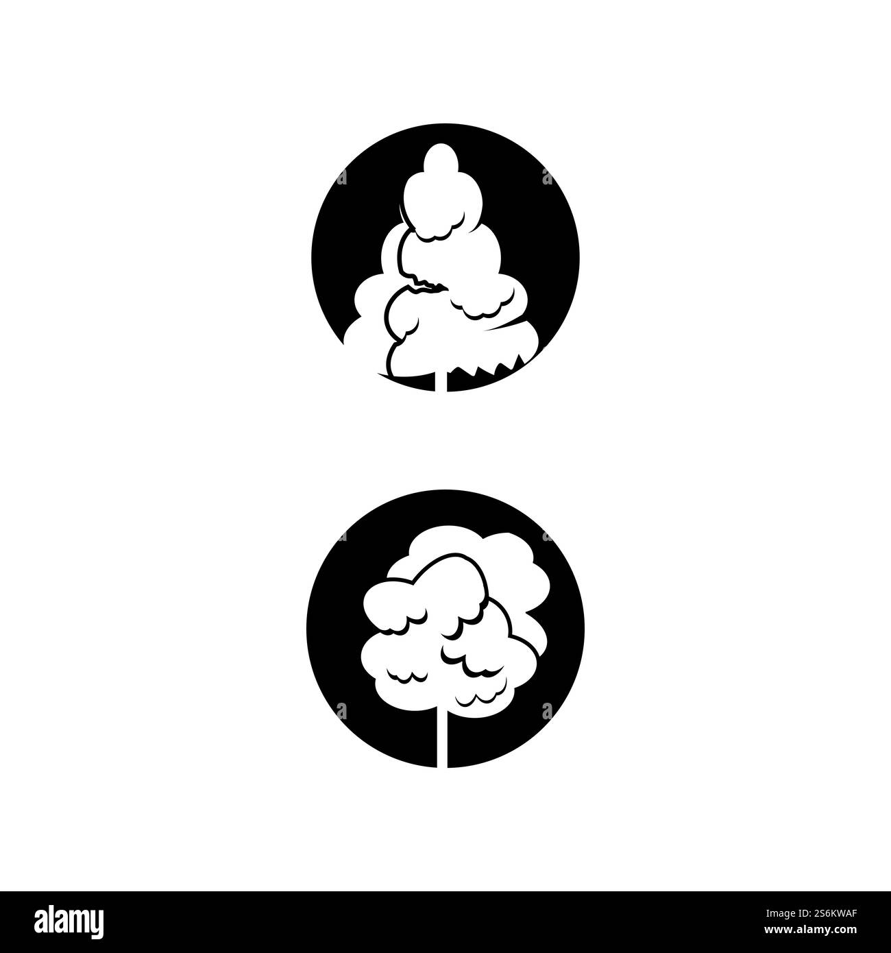 pino sempreverde abete rosso conifere cedro albero di Natale Logo vettoriale Illustrazione Vettoriale