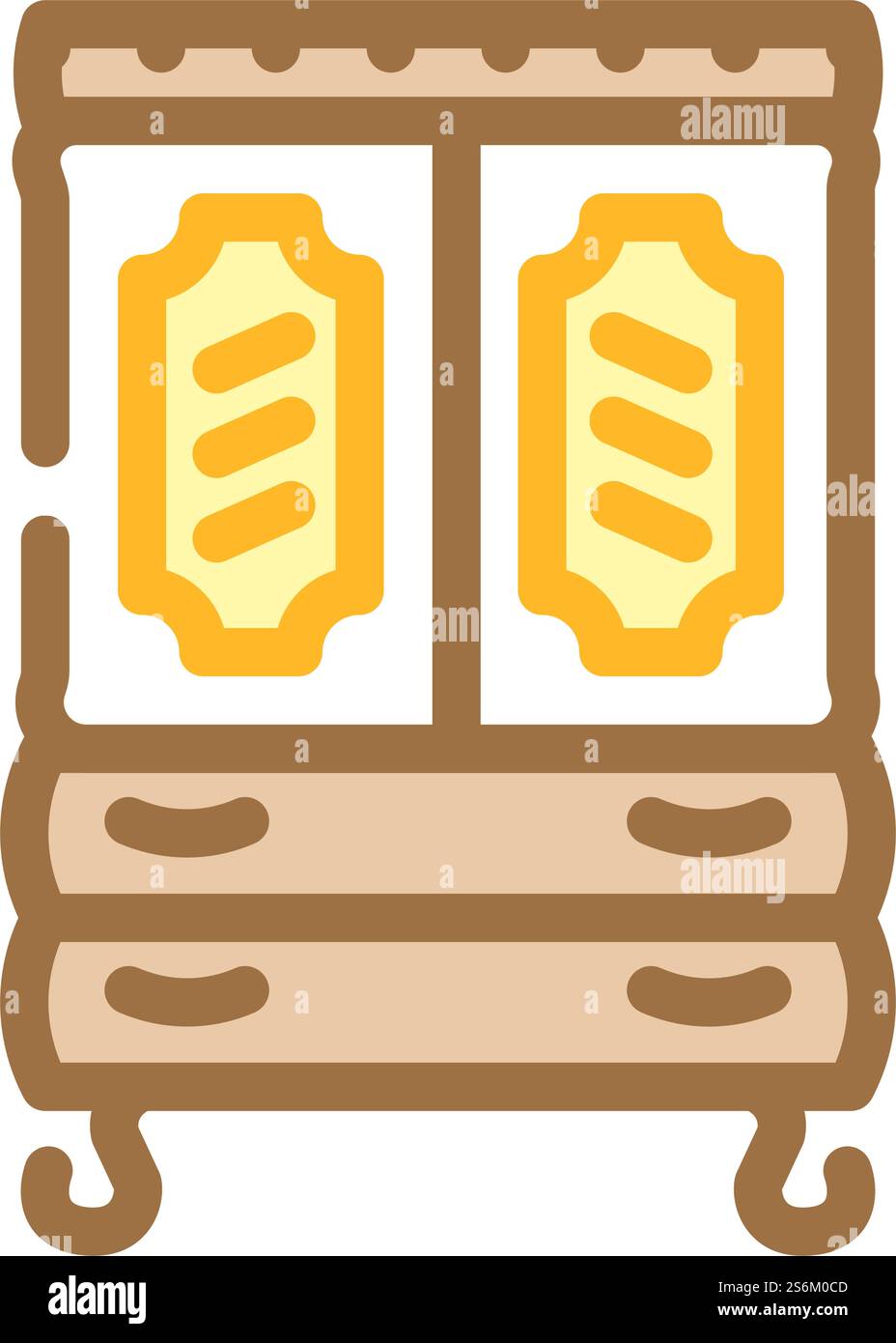 icona vettoriale dei mobili vintage. insegna di mobili vintage. illustrazione del simbolo isolato. illustrazione vettoriale dell'icona del colore dei mobili vintage Illustrazione Vettoriale