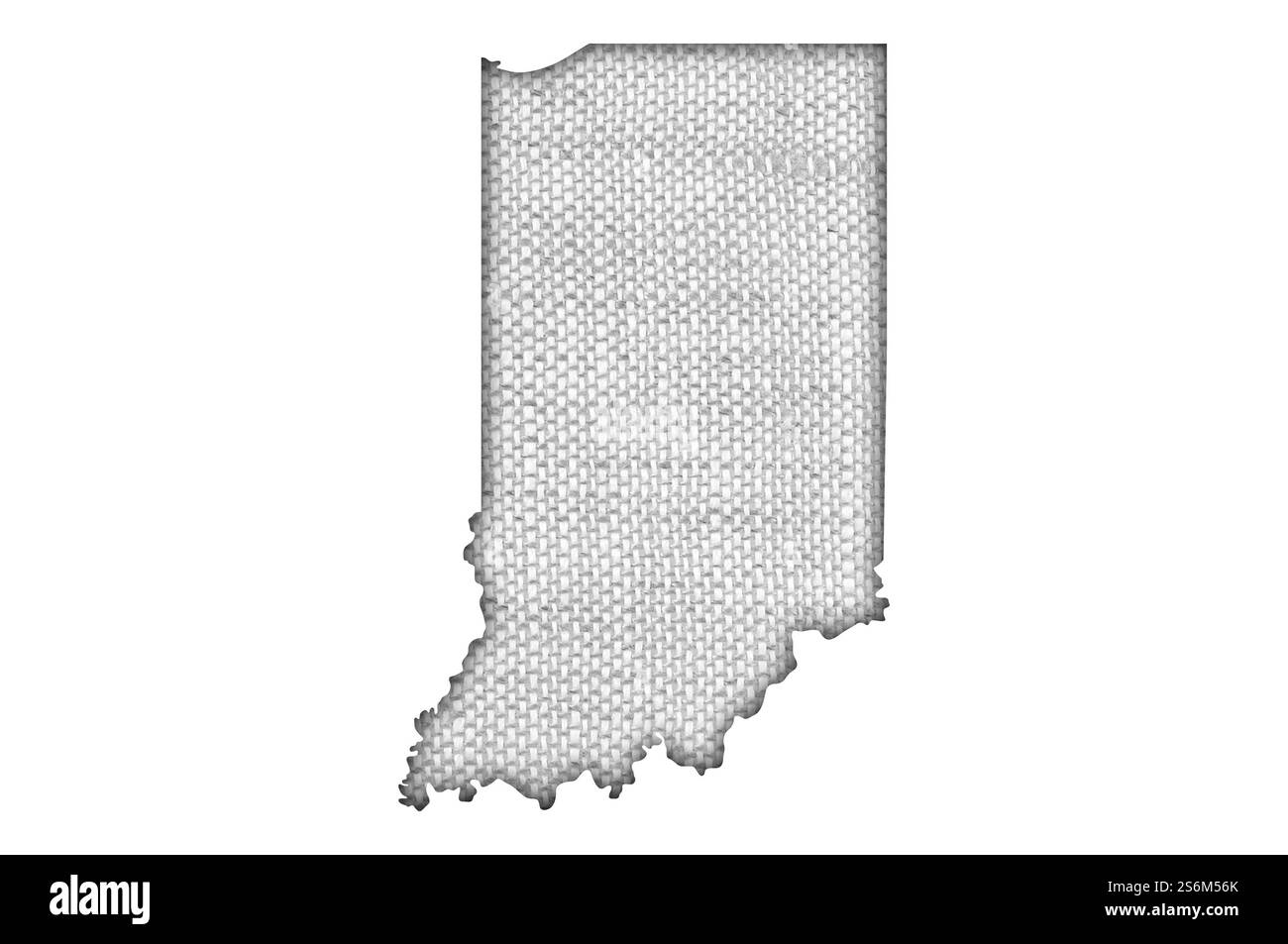Mappa di Indiana sulle vecchie lenzuola Foto Stock