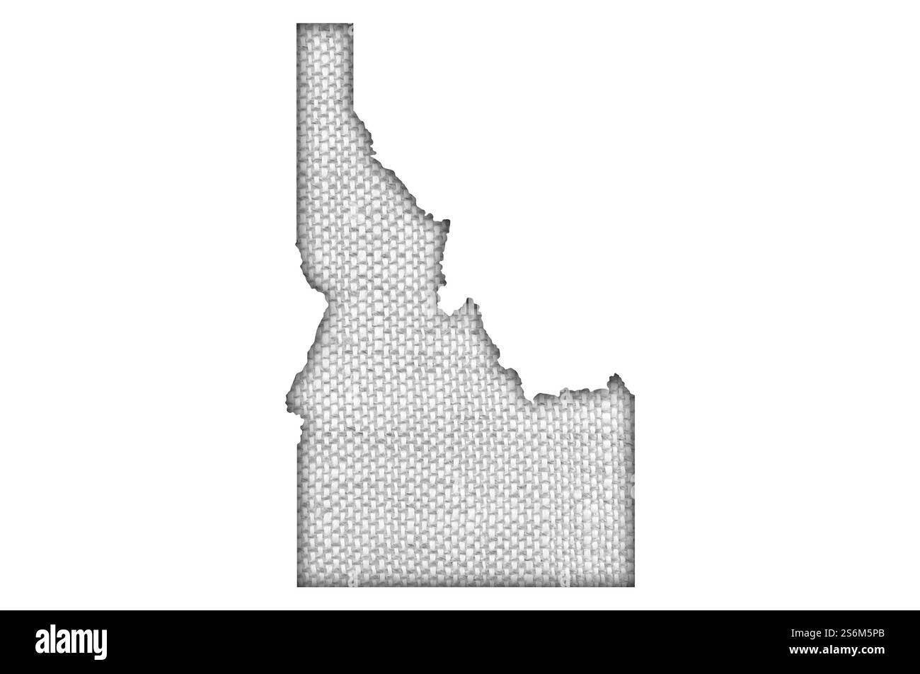 Mappa di Idaho su vecchie lenzuola Foto Stock
