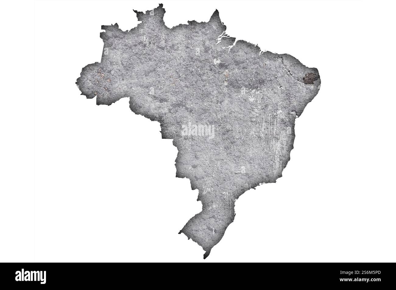 Mappa del Brasile su cemento stagionato Foto Stock
