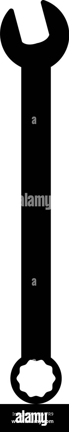 Chiave esagonale chiave utensile manuale icona strumento tecnico meccanico colore nero illustrazione vettoriale stile piatto immagine semplice. Chiave esagonale chiave utensile manuale icona strumento tecnico meccanico colore nero illustrazione vettoriale immagine piatta Illustrazione Vettoriale