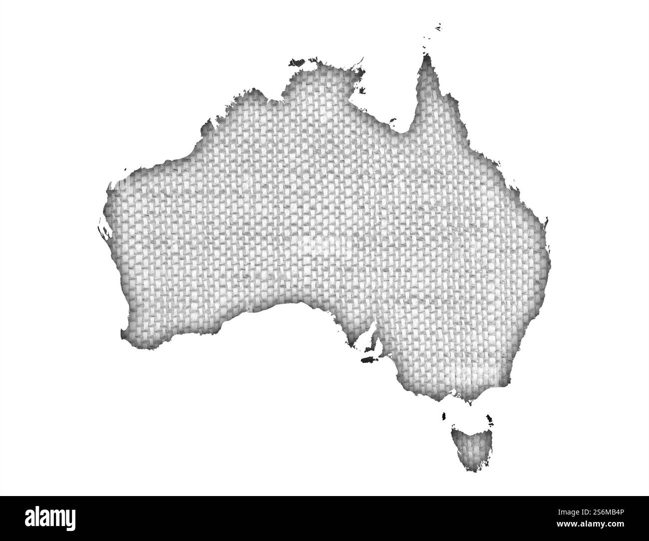 Mappa dell'Australia sulla trama Foto Stock