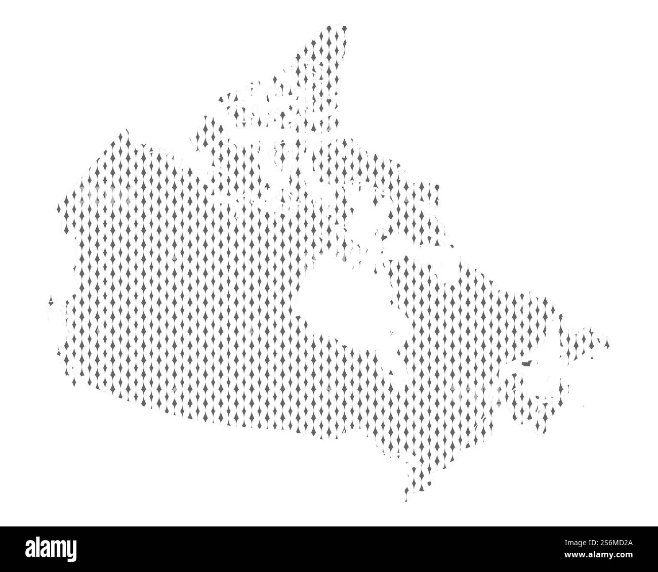Mappa del Canada nelle maglie di destra Foto Stock