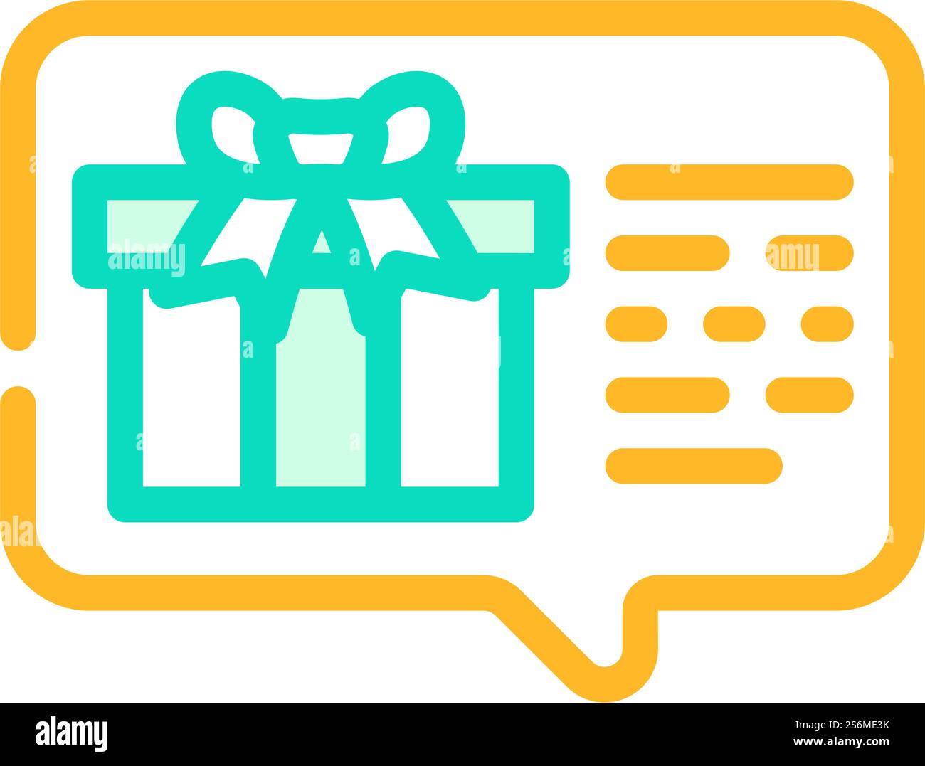 discussione sul vettore delle icone dei colori dei regali. discussione sul segno regalo. illustrazione del simbolo isolato. discussione sull'illustrazione vettoriale dell'icona del colore del regalo Illustrazione Vettoriale