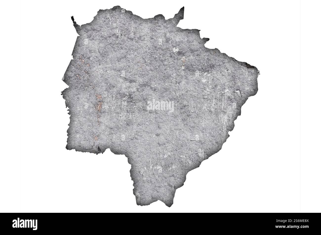 Mappa di Mato Grosso do sul su cemento stagionato Foto Stock