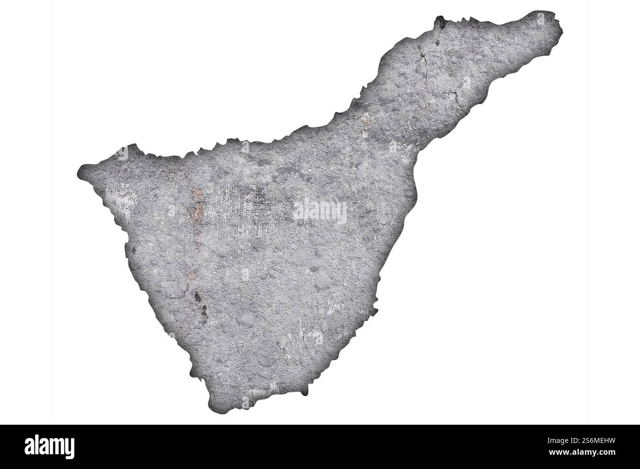 Mappa di Tenerife su cemento intemperie Foto Stock