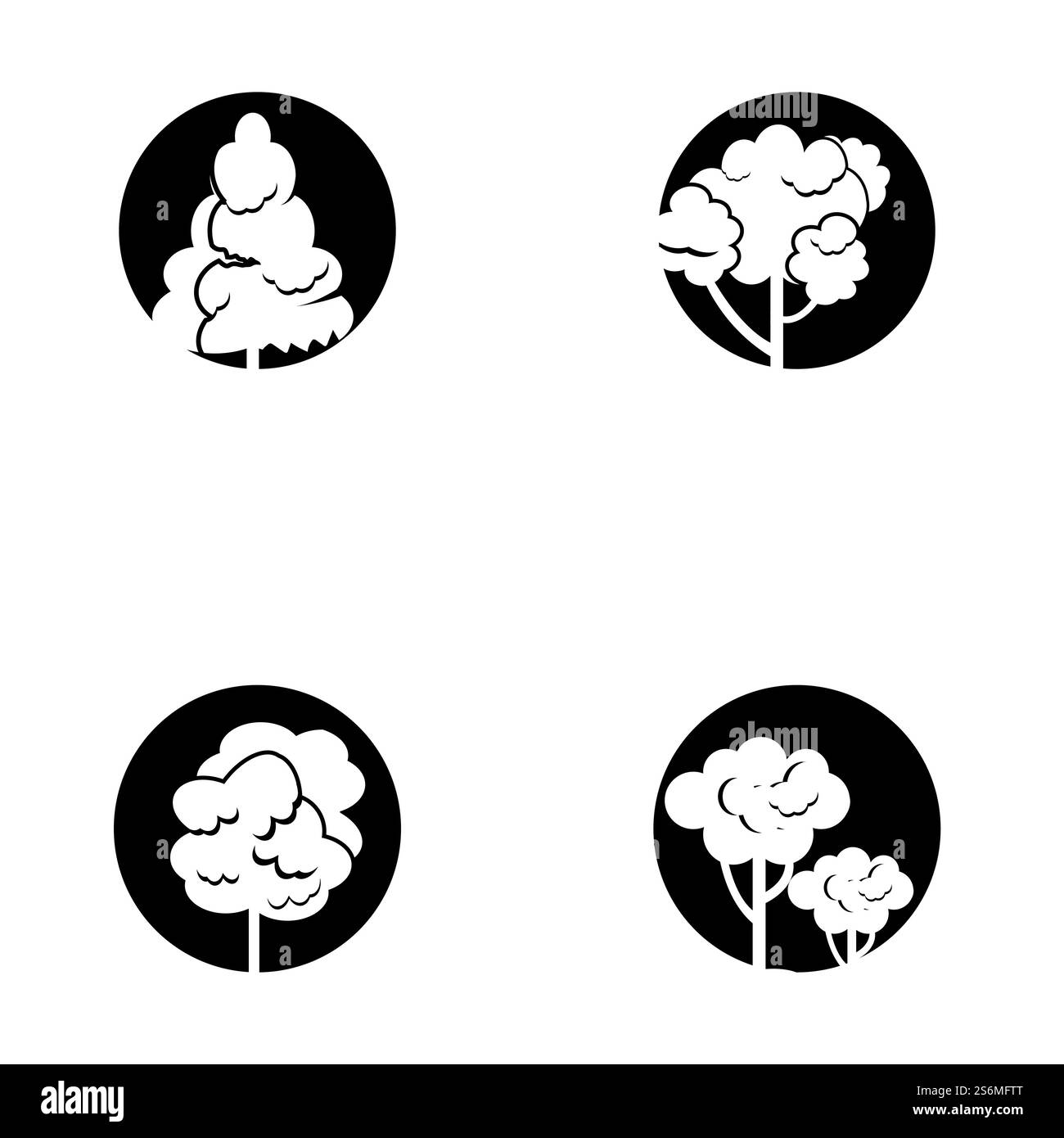 pino sempreverde abete rosso conifere cedro albero di Natale Logo vettoriale Illustrazione Vettoriale