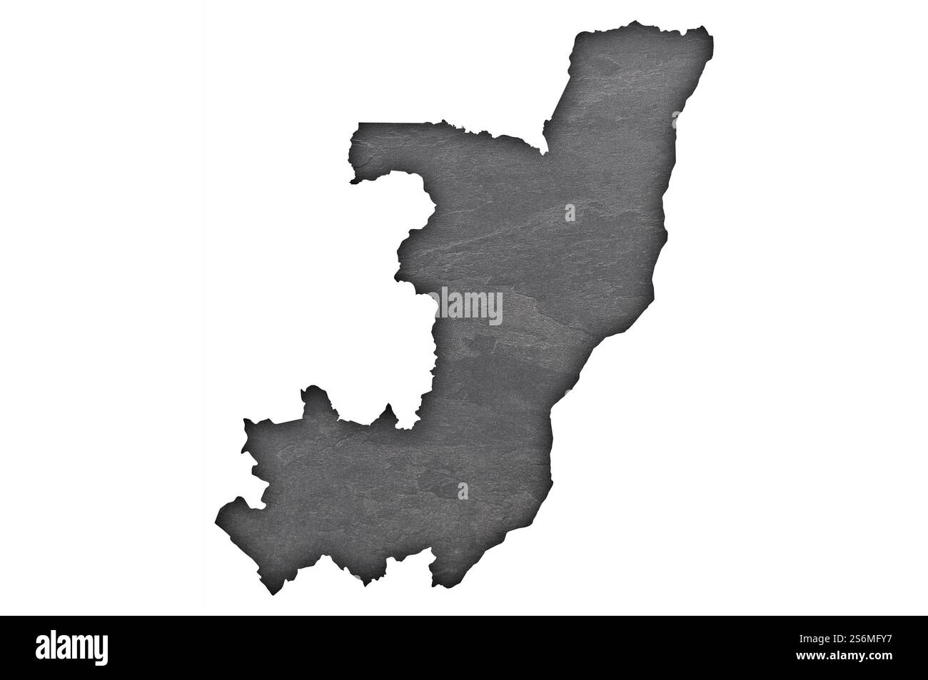 Mappa della Repubblica del Congo su ardesia scura Foto Stock
