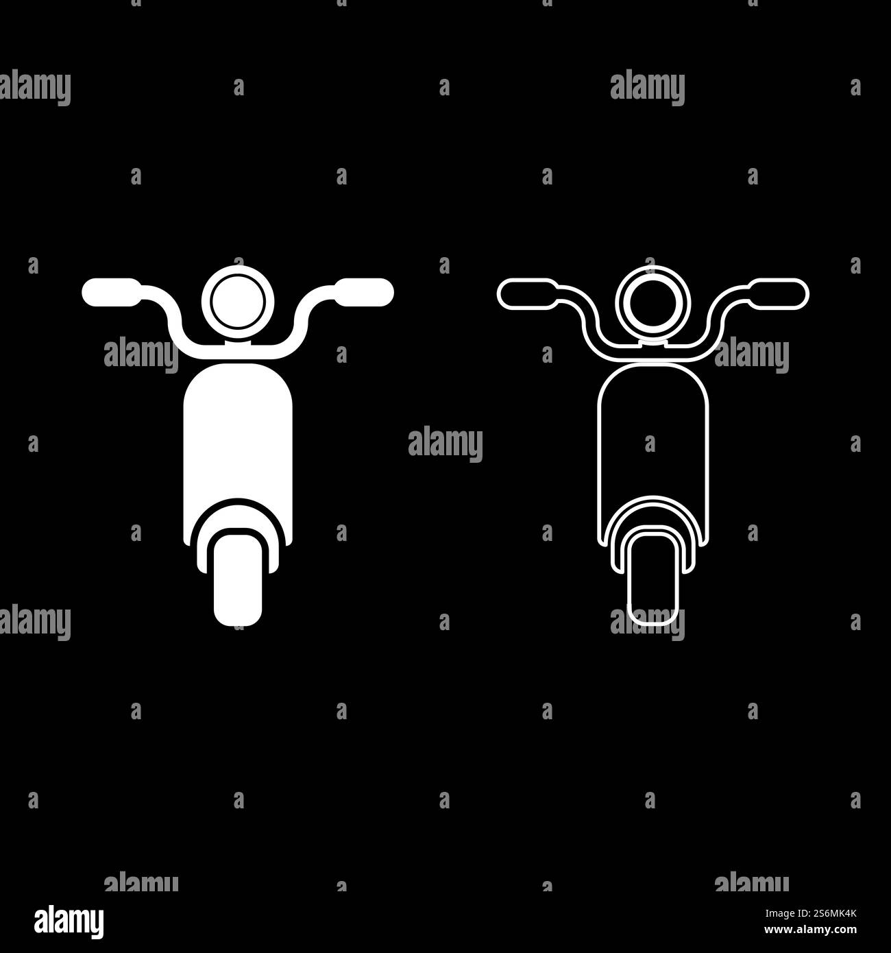 Scooter ciclomotore Moto icona bici elettrica colore bianco illustrazione vettoriale stile piatto semplice set di immagini. Scooter ciclomotore Moto icona bici elettrica colore bianco illustrazione vettoriale set di immagini in stile piatto Illustrazione Vettoriale
