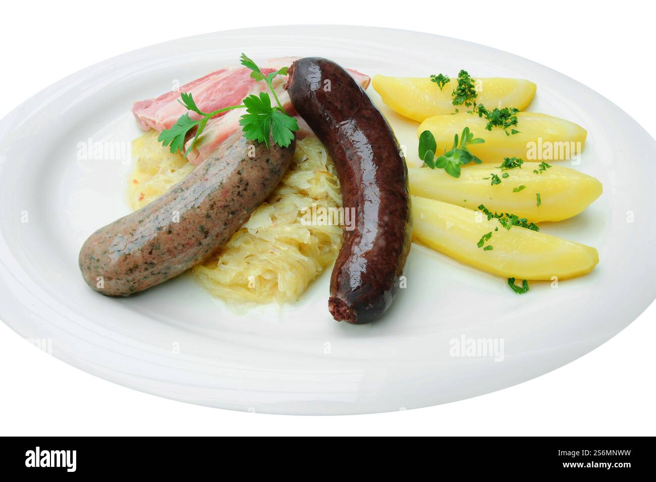 Piatto di salsiccia Foto Stock