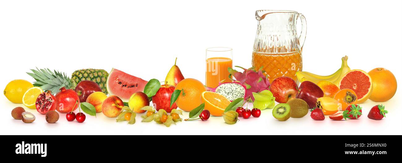 Frutta e succhi Foto Stock