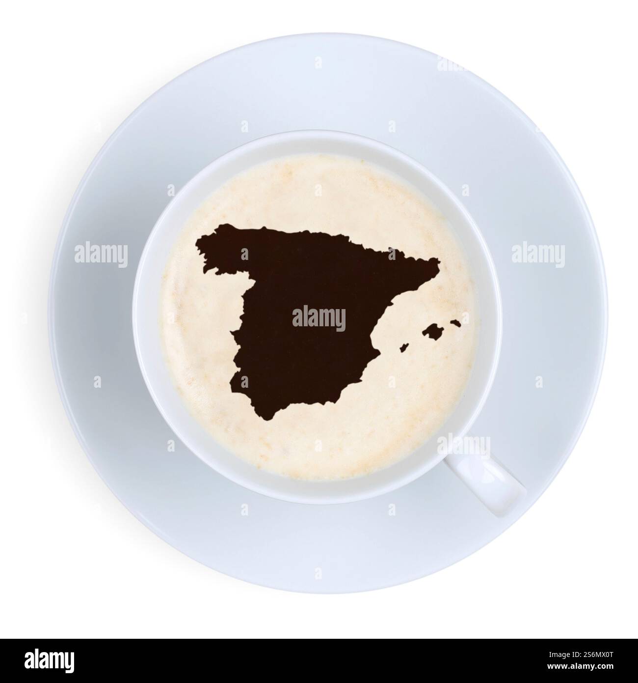 Coffee Spain card pausa caffè in tazza tazza tazza di caffè Foto Stock