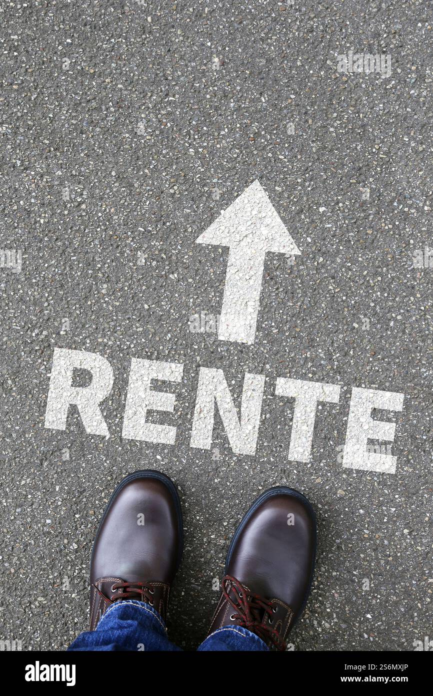 Pensione pensione pensione concetto aziendale pensionamento Foto Stock