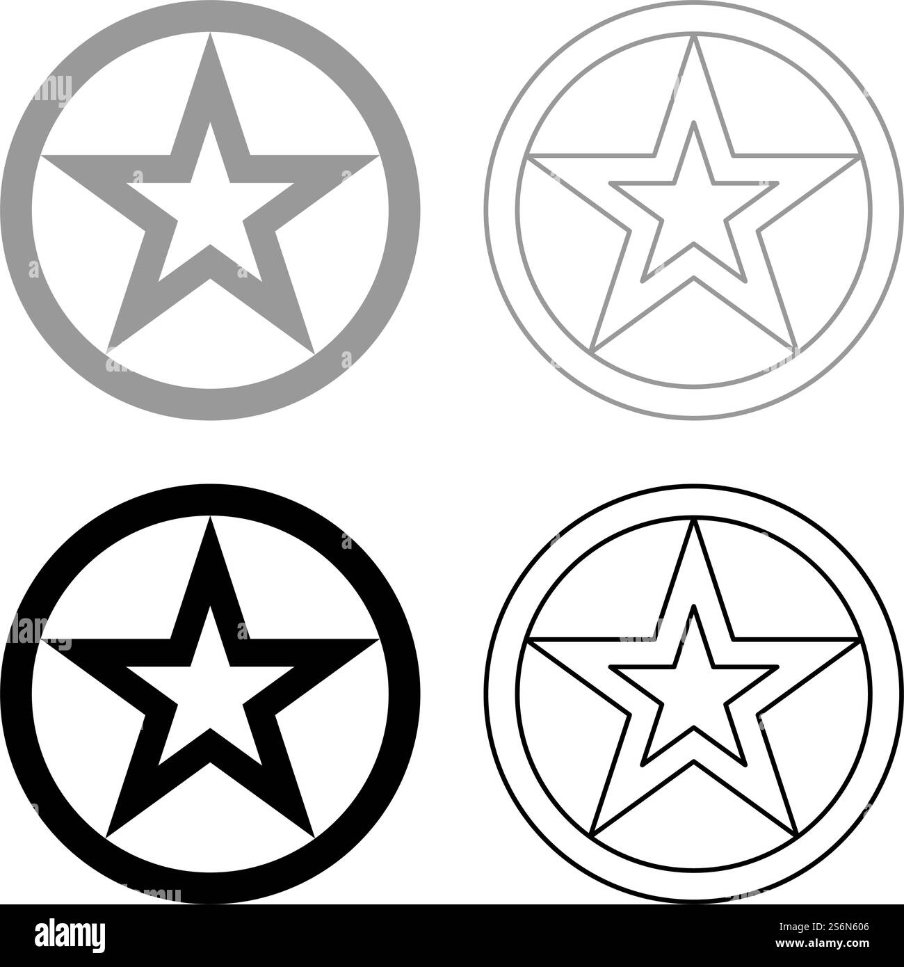 Icona asterisco in cerchio, colore grigio, nero, illustrazione vettoriale, stile piatto immagine semplice. Icona asterisco nel cerchio, colore grigio, nero, immagine vettoriale, immagine piatta Illustrazione Vettoriale