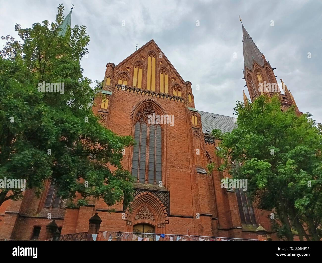 Bella chiesa storica nel centro di Schwerin Foto Stock