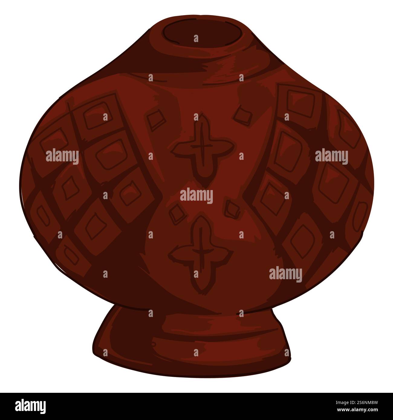 Ceramiche dell'orda d'oro e antiche ceramiche, artefatto storico ed esponente. Utensili da cucina, utensili e utensili da cucina in tempi antichi, oggetti d'antiquariato e oggetti di arredamento. Vettore in stile piatto. Antiche ceramiche con ornamenti, orda dorata Illustrazione Vettoriale