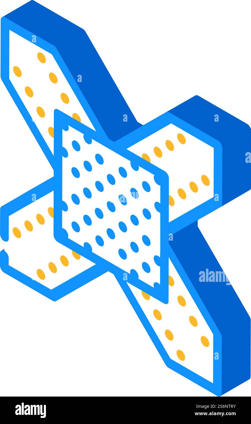 vettore icona isometrico della parte di costruzione della struttura metallica. cartello per la costruzione di strutture metalliche. illustrazione del simbolo isolato. illustrazione vettoriale icona isometrica della parte di costruzione della struttura metallica Illustrazione Vettoriale